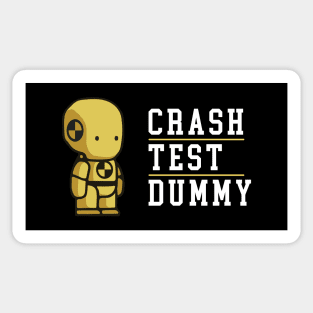 Crash Test Dummy Baby Yellow Safety Testman with White Light Text and Yellow Line Separated Sticker